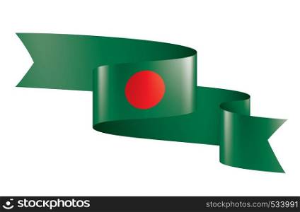 Bangladesh flag, vector illustration on a white background.. Bangladesh flag, vector illustration on a white background