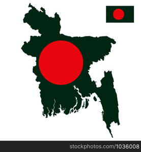 Bangladesh map flag Vector illustration eps 10. Bangladesh map flag Vector illustration