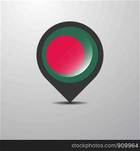 Bangladesh Map Pin