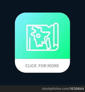 Bangladesh, Map, World, Bangla Mobile App Button. Android and IOS Line Version