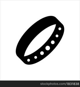 Bangle Icon, Rigid Bracelet Jewelry Icon Vector Art Illustration