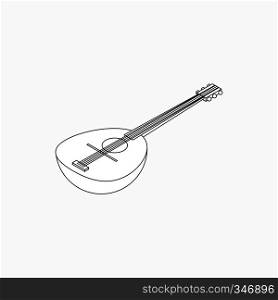 Banjo icon in isometric 3d style isolated on white background. Banjo icon, isometric 3d style