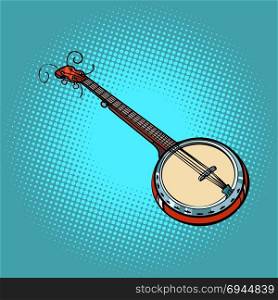 banjo musical instrument. Pop art retro vector illustration comic cartoon hand drawing. banjo musical instrument
