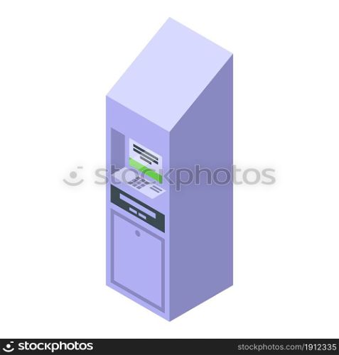 Bank atm icon isometric vector. Business payment. Money cash. Bank atm icon isometric vector. Business payment