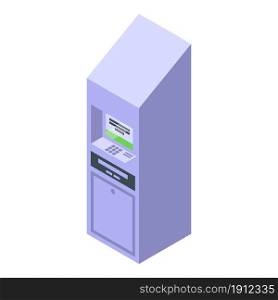 Bank atm icon isometric vector. Business payment. Money cash. Bank atm icon isometric vector. Business payment