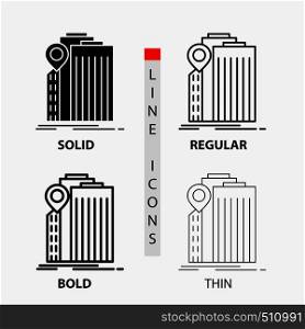 bank, banking, building, federal, government Icon in Thin, Regular, Bold Line and Glyph Style. Vector illustration. Vector EPS10 Abstract Template background