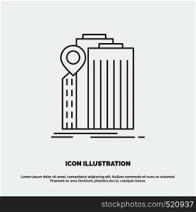 bank, banking, building, federal, government Icon. Line vector gray symbol for UI and UX, website or mobile application. Vector EPS10 Abstract Template background
