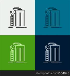 bank, banking, building, federal, government Icon Over Various Background. Line style design, designed for web and app. Eps 10 vector illustration. Vector EPS10 Abstract Template background