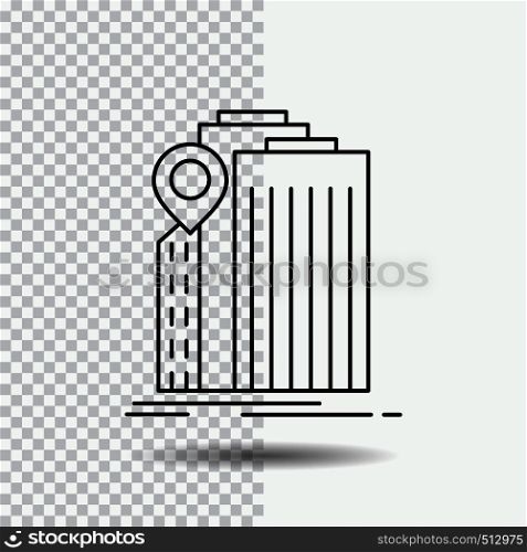 bank, banking, building, federal, government Line Icon on Transparent Background. Black Icon Vector Illustration. Vector EPS10 Abstract Template background