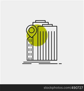 bank, banking, building, federal, government Line Icon. Vector EPS10 Abstract Template background