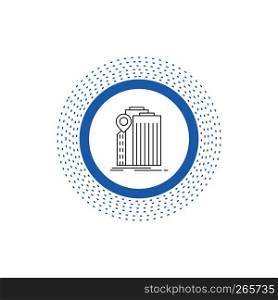 bank, banking, building, federal, government Line Icon. Vector isolated illustration