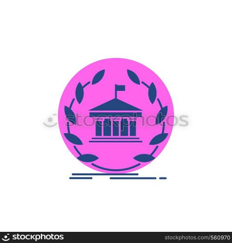bank, banking, online, university, building, education Glyph Icon.. Vector EPS10 Abstract Template background