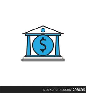 Bank building icon design template