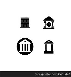 bank building icon illustration design