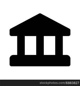 bank building, icon on isolated background,