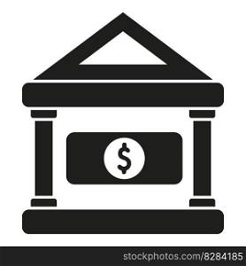 Bank building icon simple vector. Money finance. Coin reserve. Bank building icon simple vector. Money finance