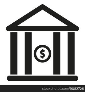 Bank building icon simple vector. Money pay. Work business. Bank building icon simple vector. Money pay