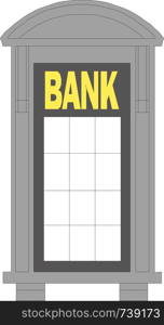 Bank building isolated on white background. Vector illustration.