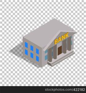 Bank building isometric icon 3d on a transparent background vector illustration. Bank building isometric icon