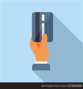 Bank card icon flat vector. Payment service. Digital money. Bank card icon flat vector. Payment service