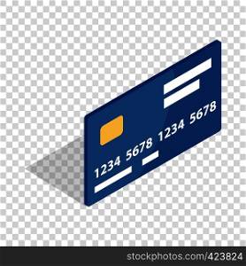 Bank card isometric icon 3d on a transparent background vector illustration. Bank card isometric icon