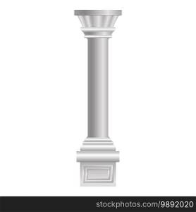 Bank column icon. Cartoon of bank column vector icon for web design isolated on white background. Bank column icon, cartoon style