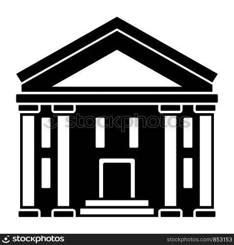 Bank courthouse icon. Simple illustration of bank courthouse vector icon for web design isolated on white background. Bank courthouse icon, simple style