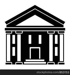 Bank courthouse icon. Simple illustration of bank courthouse vector icon for web design isolated on white background. Bank courthouse icon, simple style