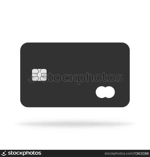Bank credit and debit card icon. Payment plastic illustration card in flat design. Money and business transfer cash. Vector EPS 10