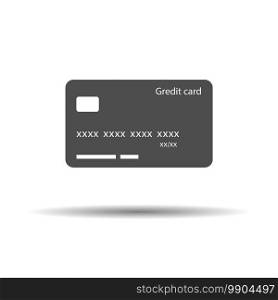 Bank credit card. Vector illustration isolated on white background. Flat style