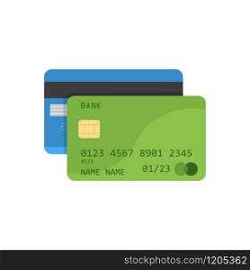 bank credit cards in flat style, vector illustration. bank credit cards in flat style, vector