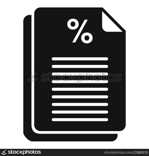 Bank credit percent icon simple vector. Finance payment. Digital money. Bank credit percent icon simple vector. Finance payment