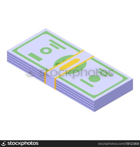 Bank dollar cash icon isometric vector. Money pile. Pay stack. Bank dollar cash icon isometric vector. Money pile