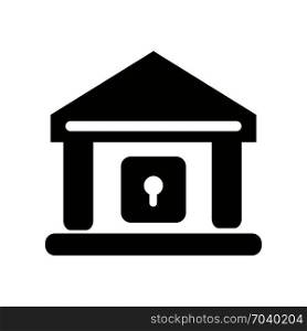 Bank - Financial institution, icon on isolated background