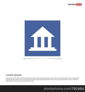 Bank Icon - Blue photo Frame