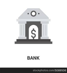 bank icon concept. Modern flat vector illustration icon design concept. Icon for mobile and web graphics. Flat symbol, logo creative concept. Simple and clean flat pictogram