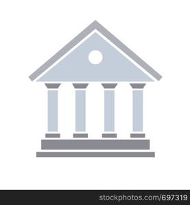 bank icon courthouse, library, government vector illustration banking icon isolated on white eps. bank icon courthouse, library, government city hall, vector illustration banking icon