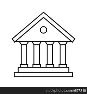 bank icon line courthouse, library, government vector illustration banking icon isolated on white eps. bank icon line courthouse, library, government city hall, vector illustration banking icon