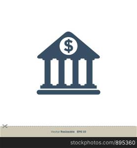 Bank Icon Logo Template Illustration Design. Vector EPS 10.