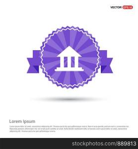 Bank Icon - Purple Ribbon banner