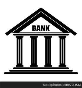 Bank icon. Simple illustration of bank vector icon for web. Bank icon, simple style