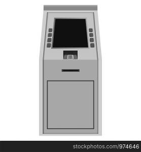 Bank machine mockup. Realistic illustration of bank machine vector mockup for web. Bank machine mockup, realistic style