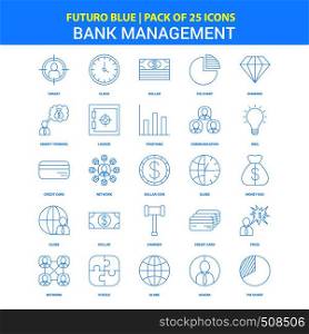 Bank Management Icons - Futuro Blue 25 Icon pack