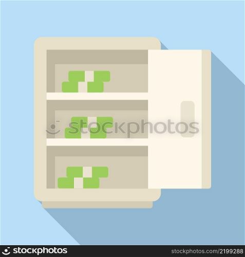 Bank money safe icon flat vector. Finance payment. Digital service. Bank money safe icon flat vector. Finance payment