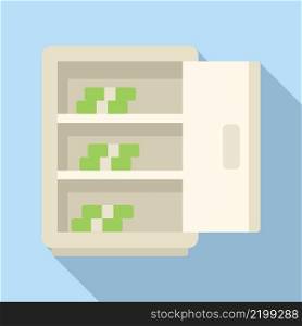 Bank money safe icon flat vector. Finance payment. Digital service. Bank money safe icon flat vector. Finance payment