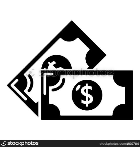 Bank note icon. Simple illustration of bank note vector icon for web. Bank note icon, simple black style