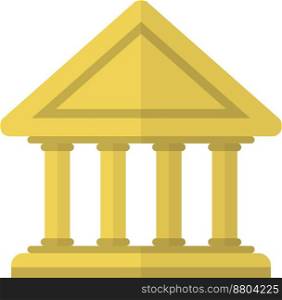 bank or sanctuary illustration in minimal style isolated on background