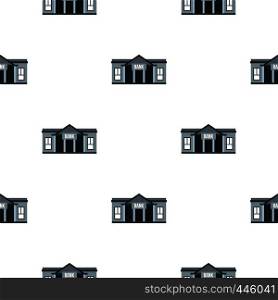 Bank pattern seamless background in flat style repeat vector illustration. Bank pattern seamless