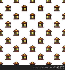 Bank pattern seamless repeat in cartoon style vector illustration. Bank pattern