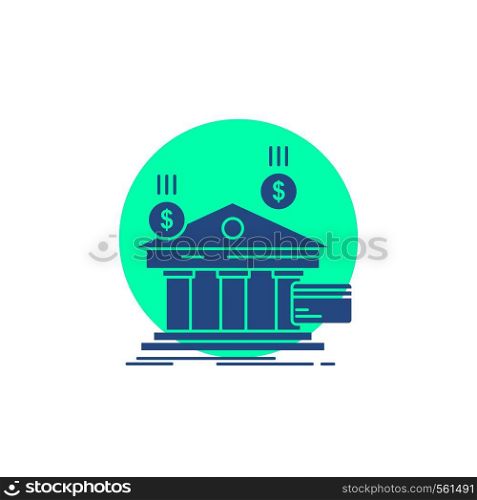 bank, payments, banking, financial, money Glyph Icon.. Vector EPS10 Abstract Template background